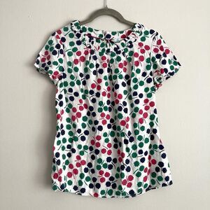Boden Silk Blend Ravello Blouse Womens Size 6 Colorful Floral Work Travel Play